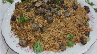  رز بالكبد والقوانص طبق شهي وسهل التحضير
