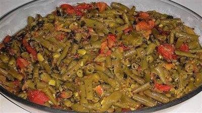 فاصوليا خضراء بالزيت طبق صحي ولذيذ