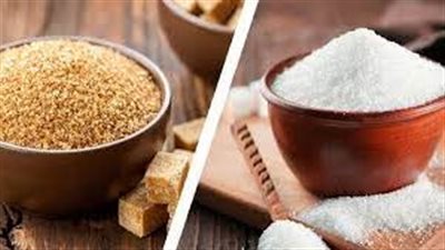 السكر البني والسكر الابيض